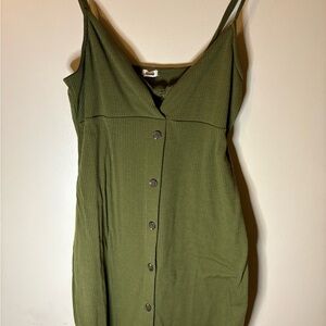 Garage Olive Tie-Front Dress